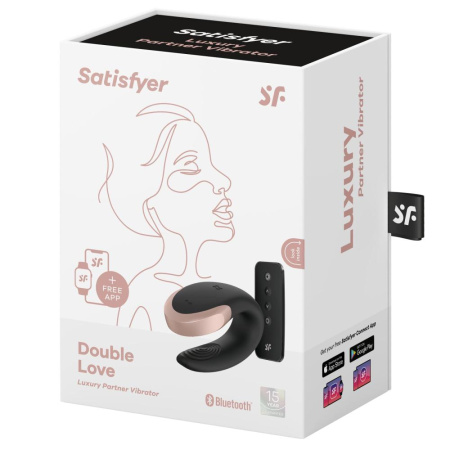 Смарт-вибратор для пар Satisfyer Double Love (Black) || Смарт-вібратор для пар Satisfyer Double Love (Black)