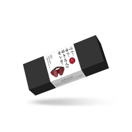 Кожаная маска на глаза Liebe Seele Wine Red Blindfold || Шкіряна маска на очі Liebe Seele Wine Red Blindfold