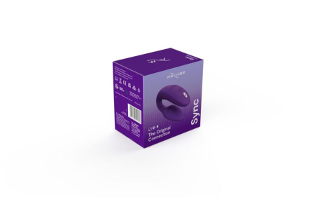 Смарт-вибратор для пар We-Vibe Sync 2 Purple, 10 виброрежимов, пульт ДУ || Смарт-вібратор для пар We-Vibe Sync 2 Purple, 10 віброрежимів, пульт ДК