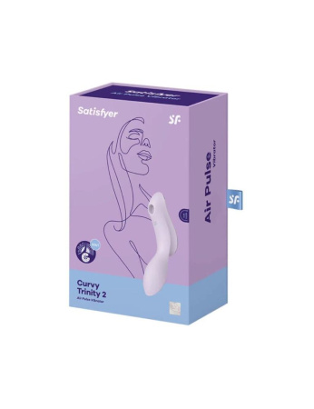 Вакуумный стимулятор с вибрацией Satisfyer Curvy Trinity 2 Violet || Вакуумний стимулятор з вібрацією Satisfyer Curvy Trinity 2 Violet