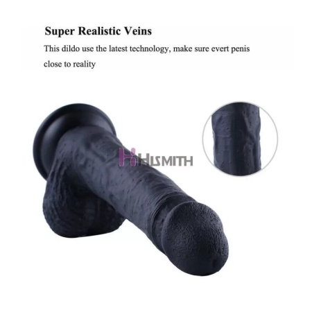 Силиконовый дилдо Hismith 8.3" Silicone Dildo Black || Силіконовий дилдо Hismith 8.3" Silicone Dildo Black