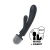 Вибратор-кролик с вибромассажером Satisfyer Triple Lover Grey, 3 мотора