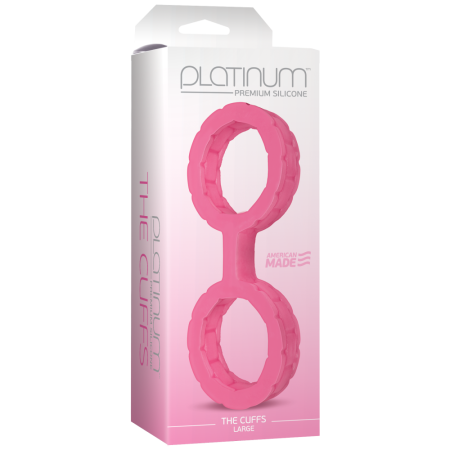 Наручники из силикона Doc Johnson The Cuffs Large - Pink, хорошо тянутся, для рук и для ног || Наручники з силікону Doc Johnson The Cuffs Large - Pink, добре тягнуться, для рук і для ніг