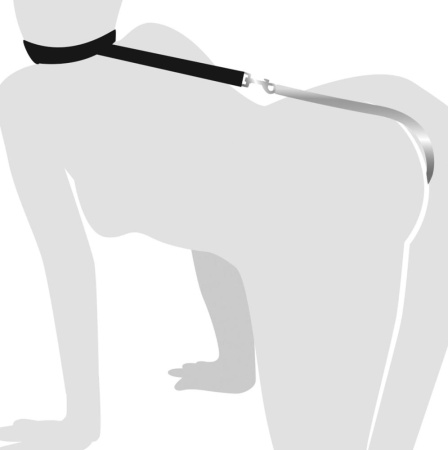 Анальный крюк 3 с ошейником из натуральной кожи Art of Sex - Anal hook, Черный || Анальний гак 3 із нашийником з натуральної шкіри Art of Sex - Anal hook, Чорний