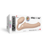 Безремневой страпон с вибрацией Strap-On-Me Vibrating Flesh M, диаметр 3,3см, пульт ДУ, регулируемый || Безремінний страпон з вібрацією Strap-On-Me Vibrating Flesh M, діаметр 3,3см, пульт ДК, регульований
