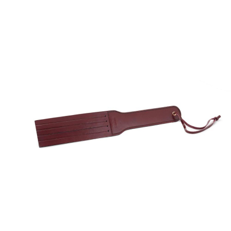 Двусторонний паддл Liebe Seele Wine Red Spanking Paddle, натуральная кожа || Двосторонній паддл Liebe Seele Wine Red Spanking Paddle, натуральна шкіра