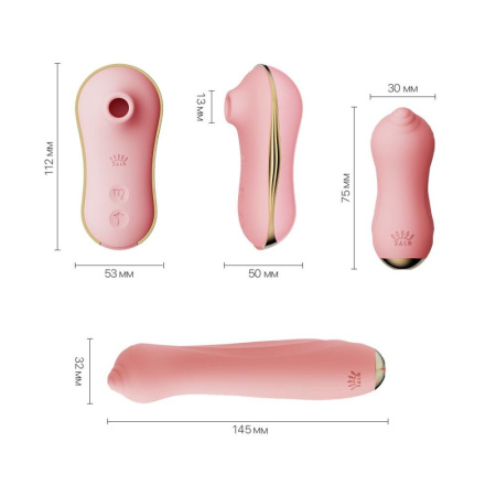 Набор 3в1 Zalo – UNICORN Set Pink, виброяйцо, пульсатор, вакуумный стимулятор || Набір 3в1 Zalo – UNICORN Set Pink, віброяйце, пульсатор, вакуумний стимулятор