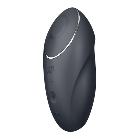 Вибростимулятор-пульсатор Satisfyer Tap & Climax 1 Grey, эффект постукивания пальцем, 2 мотора || Вібростимулятор-пульсатор Satisfyer Tap & Climax 1 Grey, ефект постукування пальцем, 2 мотори