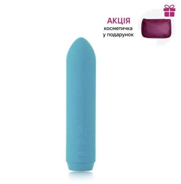 Минивибратор Je Joue - Classic Bullet Vibrator Teal с глубокой вибрацией и фиксацией на палец