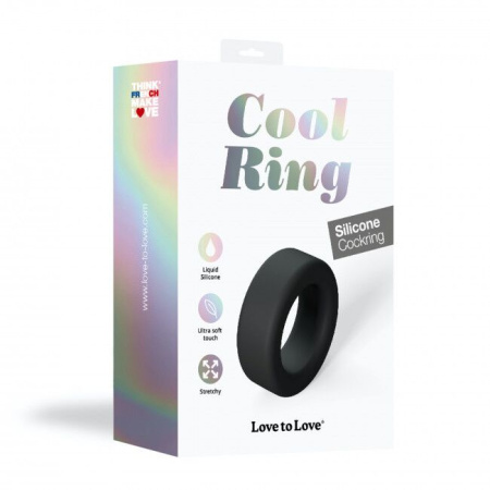 Эрекционное кольцо широкое Love To Love COOL RING - BLACK ONYX || Ерекційне кільце широке Love To Love COOL RING - BLACK ONYX