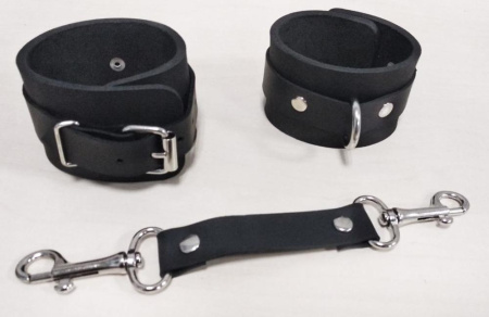 Наручники Feral Feelings - Hand Restraints, натуральная кожа, черные || Наручники Feral Feelings - Hand Restraints, натуральна шкіра, чорні