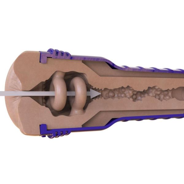 Мастурбатор-попка Fleshlight Boost Blast Female Light Medium Flesh, плавающие кольца Turbo Tech