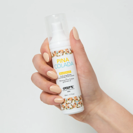 Массажное масло EXSENS Pina Colada 50мл разогревающее, без сахара, без парабенов, съедобное || Масажна олія EXSENS Pina Colada 50мл розігріває, без цукру, без парабенів, їстівна