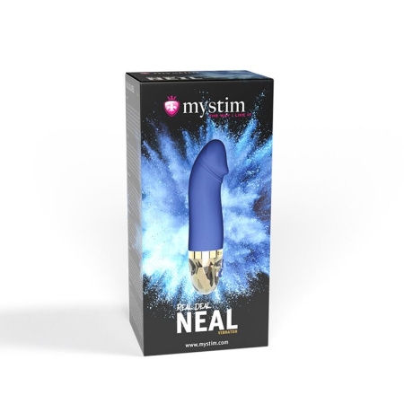 Вибратор Mystim Real Deal Neil Blue, мощный мотор, 8 режимов || Вібратор Mystim Real Deal Neil Blue, потужний мотор, 8 режимів
