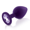Набор анальных пробок с кристаллом Rianne S: Booty Plug Set Purple, диаметр 2,7см, 3,5см, 4,1см || Набір силіконових анальних пробок із кристалом Rianne S: Booty Plug Set Purple, діаметр 2,7см, 3,5см