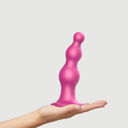 Насадка для страпона Strap-On-Me Dildo Plug Beads Framboise Metallic XL || Насадка для страпона Strap-On-Me Dildo Plug Beads Framboise Metallic XL