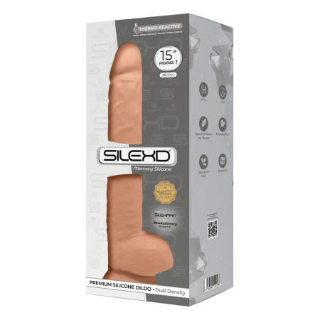 Фаллоимитатор SilexD Kingston Flesh (MODEL 15in), двухслойный, силикон+Silexpan, диаметр 7 см || Фалоімітатор SilexD Kingston Flesh (MODEL 15in), двошаровий, силікон+Silexpan, діаметр 7 см