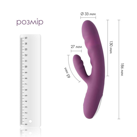 Вибратор-кролик Svakom Avery Lilac с двигающимся стволом, движение вперед-назад || Вібратор-кролик Svakom Avery Lilac зі стовбуром, що рухається, рух вперед-назад