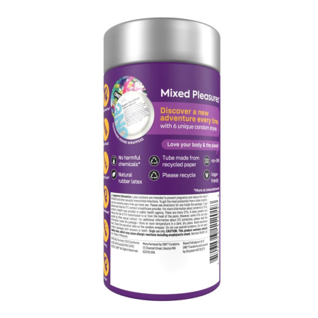 Презервативы ONE Mixed Pleasures 12 шт, подарочная упаковка тюб || Презервативи ONE Mixed Pleasures 12 шт, подарункова упаковка тюб