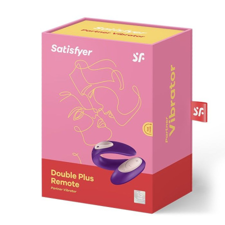 Вибратор для пар Satisfyer Double Plus Remote с пультом ДУ и двумя моторчиками || Вібратор для пар Satisfyer Double Plus Remote з пультом ДК та двома моторчиками