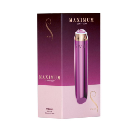 Вибропуля Swan Maximum + Comfy Cuff Pink, супермощная, разная интенсивность, силиконовая манжета || Віброкуля Swan Maximum + Comfy Cuff Pink, суперпотужна, різна інтенсивність, силіконова манжета