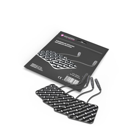 Самоклеющиеся электроды Mystim (4 шт) для электростимуляции, проводные || Самоклеючі електроди Mystim (4 шт) для електростимуляції, провідні