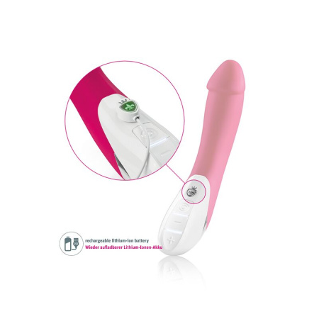 Мощный вибратор Mystim Terrific Truman Pink с двумя моторами и выраженной головкой || Потужний вібратор Mystim Terrific Truman Pink з двома моторами і вираженою головкою