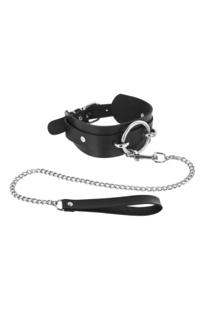 Ошейник с большим кольцом и с поводком Fetish Tentation Ring and Leash || Нашийник з повідцем Fetish Tentation Ring and Leash
