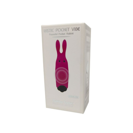 Вибропуля Adrien Lastic Pocket Vibe Rabbit Pink со стимулирующими ушками || Віброкуля Adrien Lastic Pocket Vibe Rabbit Pink зі стимулювальними вушками