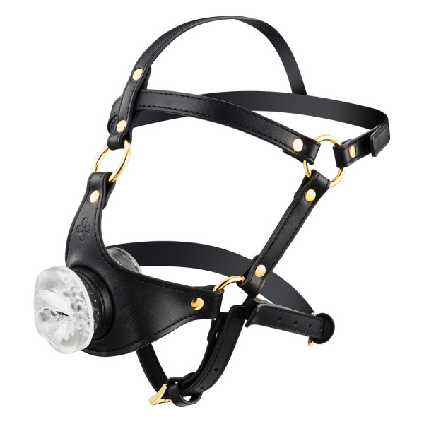 Маска-сбруя для орального секса LOCKINK SEVANDA Blowjob Head Harness