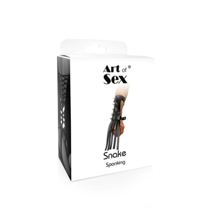 Кожаная БДСМ перчатка-хлыст Art of Sex - Snake || Шкіряна БДСМ рукавичка-хлист Art of Sex - Snake