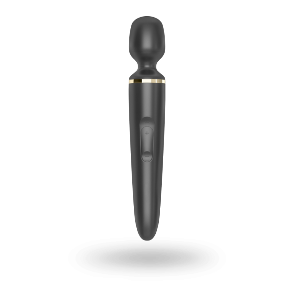 Вібромасажер Satisfyer Wand-er Woman (Black/Gold), водонепроникний, потужний, розмір XXL