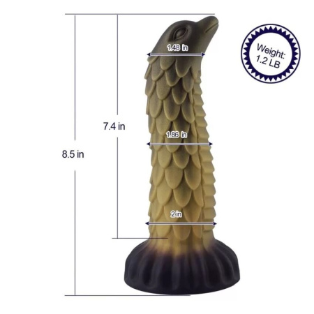 Силиконовый дилдо Hismith 8.5" Squama Beast Silicone Dildo Monster Series || Силіконовий дилдо Hismith 8.5" Squama Beast Silicone Dildo Monster Series