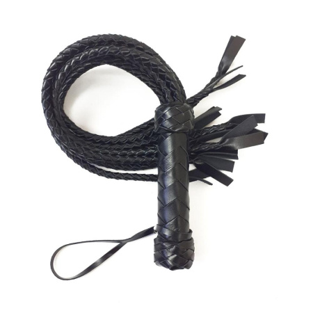 Флоггер Кошка, 9 плетенных хвостов по 50 см, цвет черный || Флогер Кішка, 9 плетених хвостів по 50 см, колір чорний