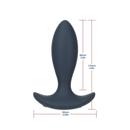 Анальная пробка с пульсацией Lux Active – Throb – 4.5" Anal Pulsating Massager, пульт ДУ || Анальна пробка з пульсацією Lux Active – Throb – 4.5" Anal Pulsating Massager, пульт ДК
