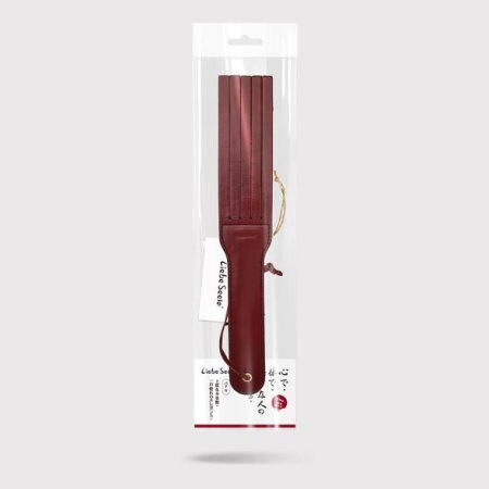 Двусторонний паддл Liebe Seele Wine Red Spanking Paddle, натуральная кожа || Двосторонній паддл Liebe Seele Wine Red Spanking Paddle, натуральна шкіра