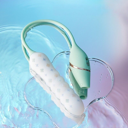 Пульсатор с вакуумным стимулятором KISTOY Cathy Pro на гибкой сцепке, подключение к смартфону || Пульсатор з вакуумним стимулятором KISTOY Cathy Pro на гнучкій зчіпці, під’єднання до смартфона