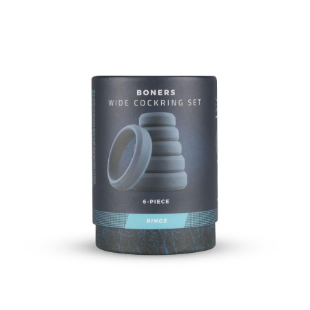 Набор эрекционных колец Boners 6-Piece Cock Ring Set || Набір ерекційних кілець Boners 6-Piece Cock Ring Set