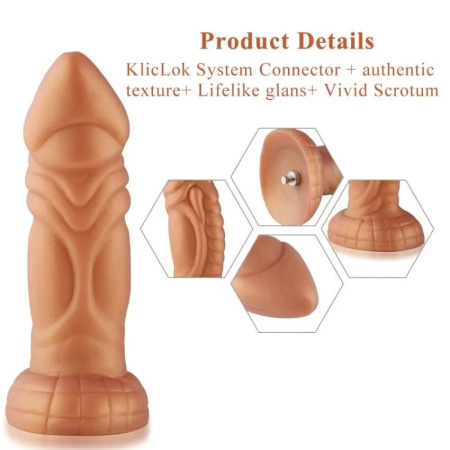 Силиконовый дилдо с вибрацией Hismith Slightly Curved Vibrating Silicone Dildo Monster Series || Силіконовий дилдо з вібрацією Hismith Slightly Curved Vibrating Silicone Dildo Monster Series