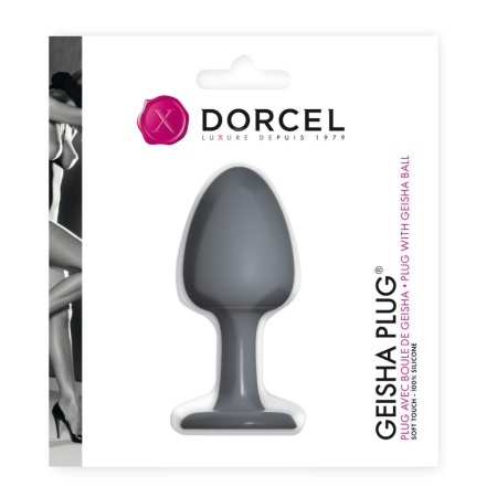 Анальная пробка Dorcel Geisha Plug с шариком внутри, создает вибрации, макс. диаметр 3,2см || Анальна пробка Dorcel Geisha Plug з кулькою всередині, створює вібрації, макс. діаметр 3,2см