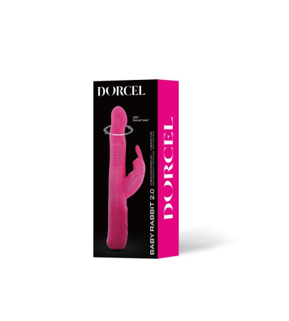 Вибратор-кролик Dorcel Baby Rabbit Magenta 2.0 с жемчужным массажем и вращающейся головкой || Вібратор-кролик Dorcel Baby Rabbit Magenta 2.0 з перлинним масажем і головкою, що обертається