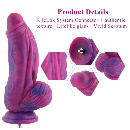 Фаллоимитатор для секс-машин Hismith 9.45" Silicone Fantasy Series Dildo, система крепления KlicLok || Фалоімітатор для секс-машин Hismith 9.45″ Silicone Fantasy Series Dildo, система кріплення KlicLok