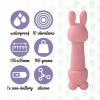 Мини-вибратор FeelzToys Mister Bunny Pink с двумя насадками || Мінівібратор FeelzToys Mister Bunny Pink з двома насадками