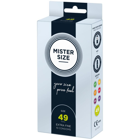 Презервативы Mister Size - pure feel - 49 (10 condoms), толщина 0,05 мм || Презервативи Mister Size - pure feel - 49 (10 condoms), товщина 0,05 мм