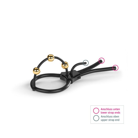 Утяжка для пениса Mystim Pearly Pete, с тремя шариками || Утяжка для пеніса Mystim Pearly Pete, з трьома кульками