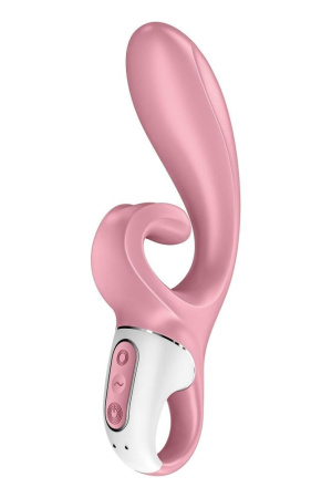 Смарт вибратор кролик Satisfyer Hug Me Pink, 2 мотора, диаметр 4,2см, широкая клиторальная часть || Смарт вібратор-кролик Satisfyer Hug Me Pink, 2 мотори, діаметр 4,2см, широка кліторальна частина