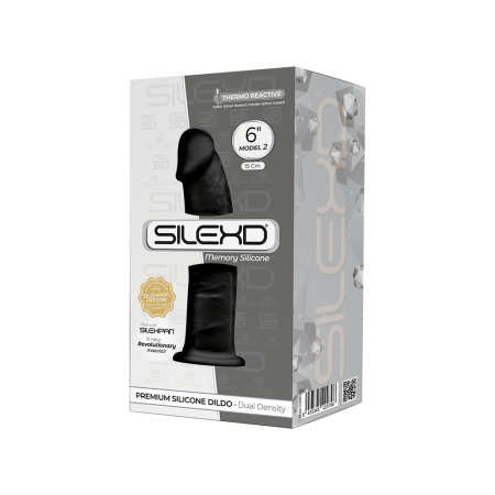 Фаллоимитатор SilexD Robby Black (MODEL 2 size 6in), двухслойный, силикон+Silexpan, диаметр 3,5 см || Фалоімітатор SilexD Robby Black (MODEL 2 size 6in), двошаровий, силікон + Silexpan, діаметр 3,5см