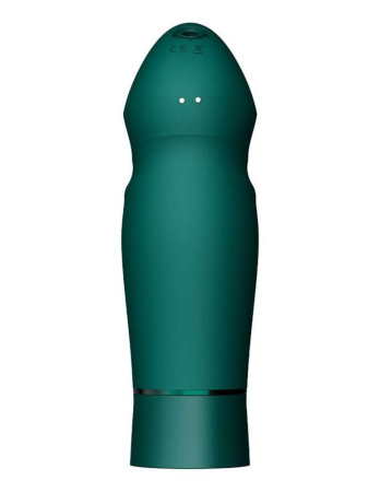 Компактная смарт секс-машина Zalo – Sesh Turquoise Green, 2 насадки, пульт ДУ, кристалл Swarovski || Компактна смарт секс-машина Zalo – Sesh Turquoise Green, 2 насадки, пульт ДК, кристал Swarovski