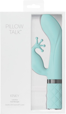 Роскошный вибратор-кролик Pillow Talk - Kinky Teal с кристаллом Сваровски, мощный || Розкішний вібратор-кролик Pillow Talk - Kinky Teal з кристалом Сваровські, потужний