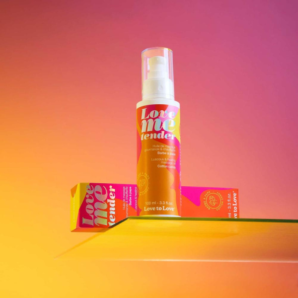 Массажное масло Love To Love - Love Me Tender, Cotton candy, 100мл, аромат сахарная вата,без парабен